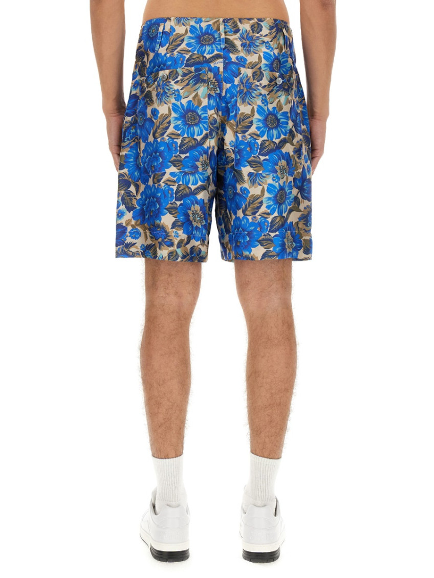 Short All Over Blue Flower