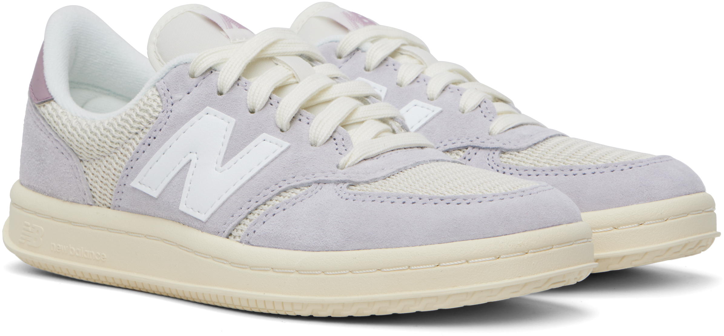 New Balance Off-White & Purple T500 Sneakers