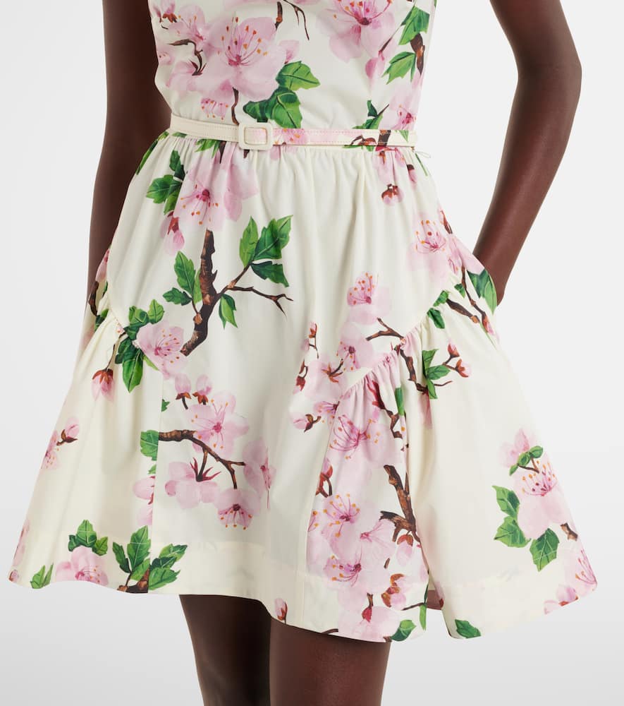 Floral cotton-blend minidress