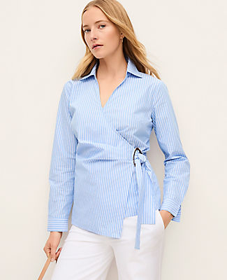 Ann Taylor Embellished Wrap Blouse
