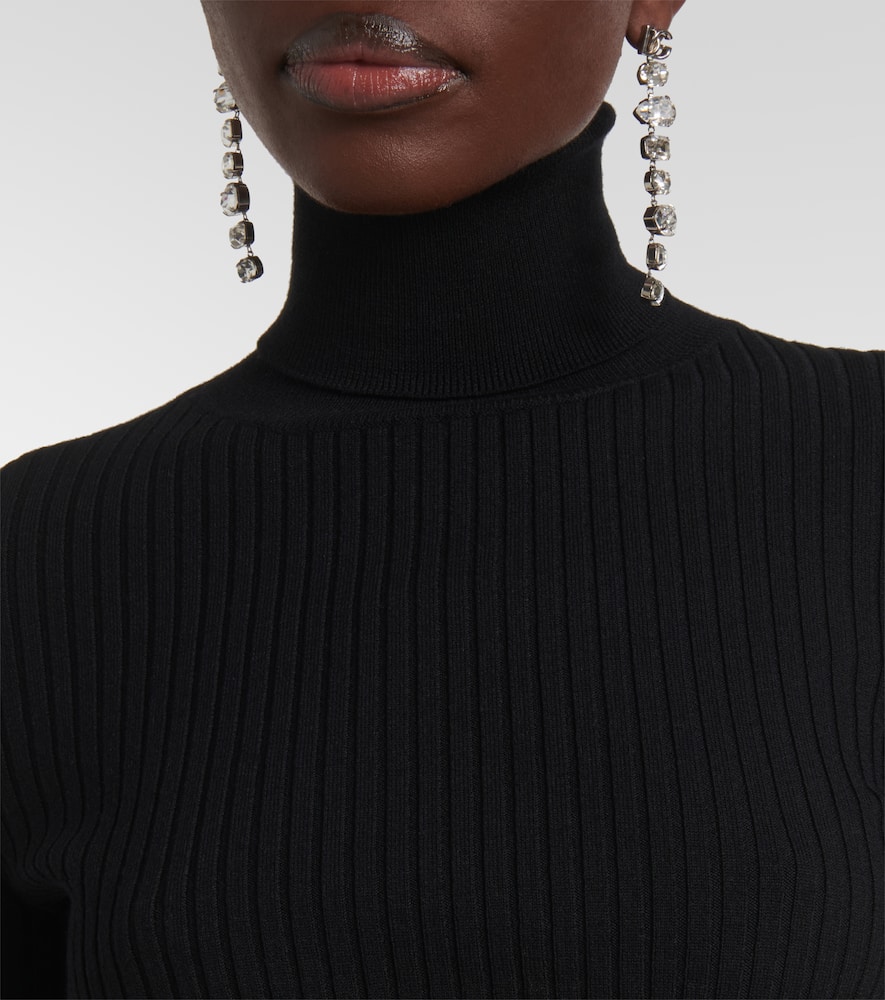 Wool-blend turtleneck sweater