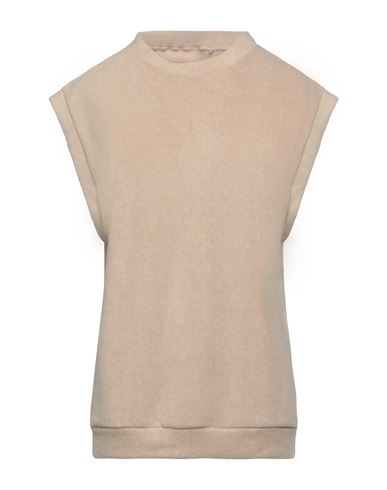 Woman Sweatshirt Camel Size L Polyester, Viscose, Polyamide
