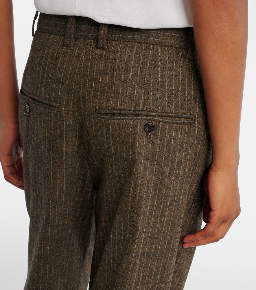 Lisetta chalk stripe wide-leg suit pants
