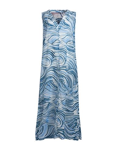 Woman Maxi dress Blue Size 16 Cotton