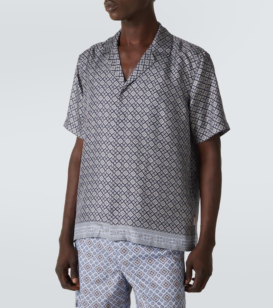 Maitan printed silk blowing shirt