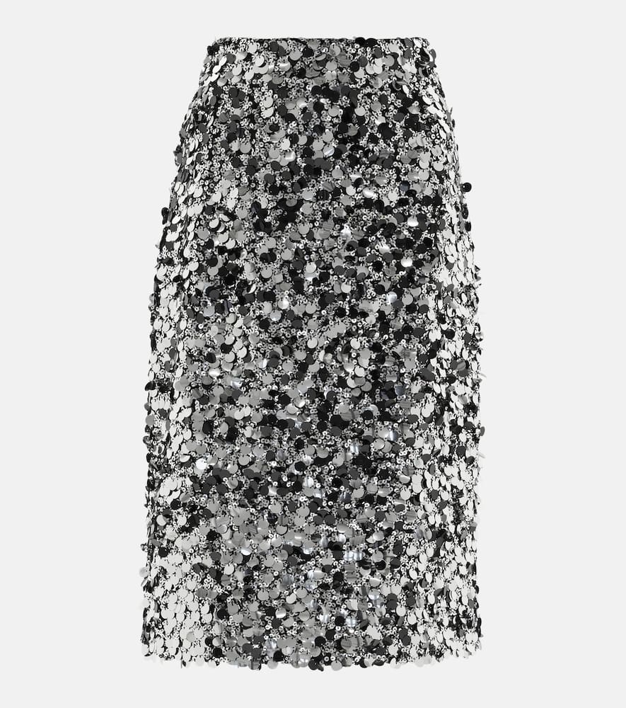 Sequined pencil skirt