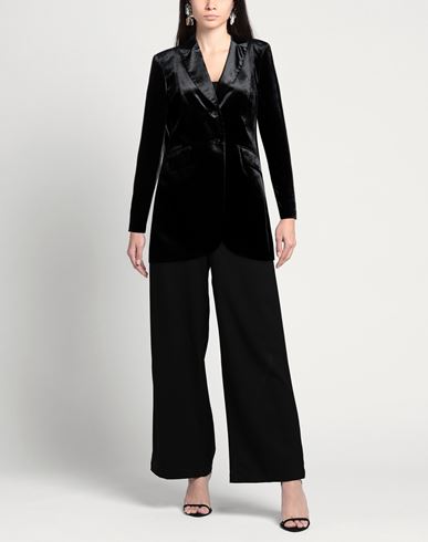 Woman Blazer Black Size 6 Viscose, Cupro