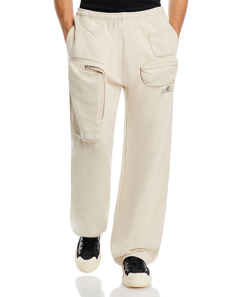Numbers-motif track pants - Black