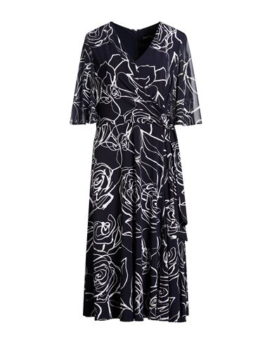 Woman Midi dress Navy Size 14 Polyester, Elastane