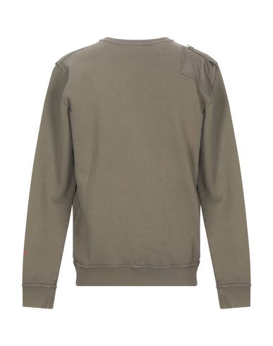 Man Sweatshirt Military green Size M Cotton