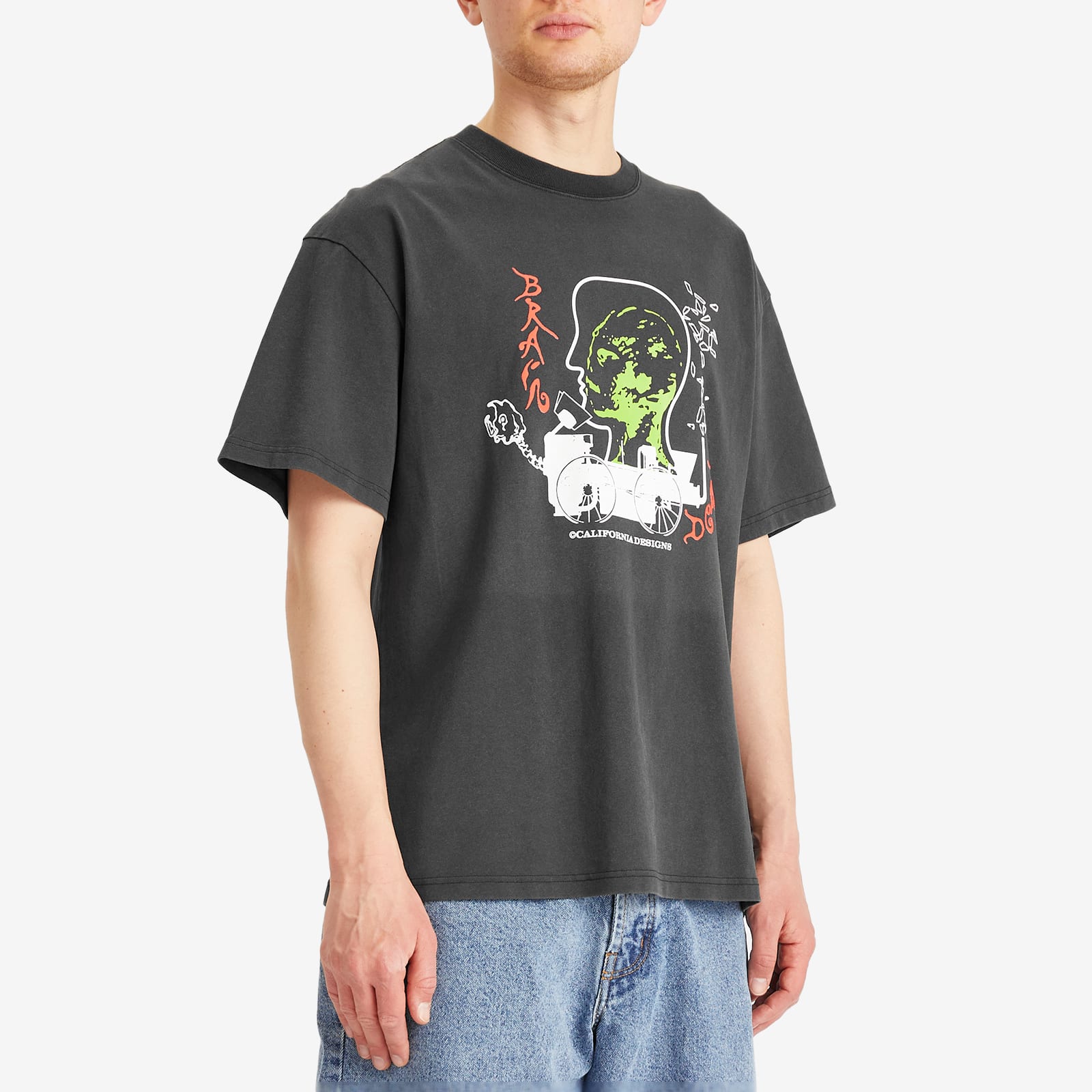 Brain Dead Men's Alien Tractor T-Shirt in Black