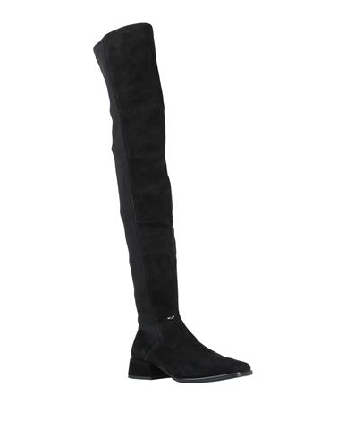 Woman Boot Black Size 11 Soft Leather, Textile fibers