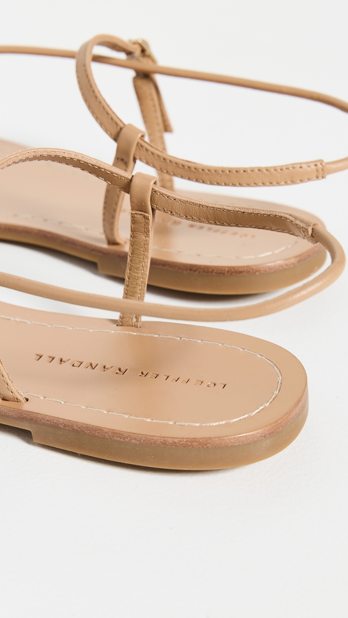 Loeffler Randall Lara Strappy Flat Sandals Dune