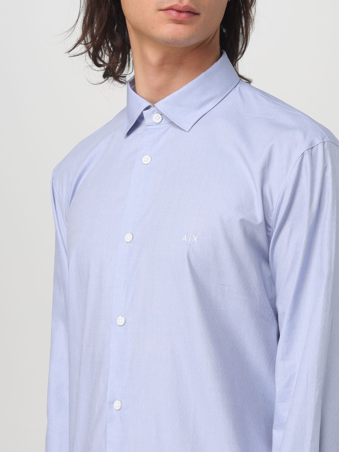Shirt Men color Gnawed Blue