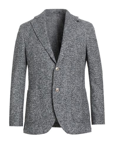 Man Blazer Black Size 46 Cotton, Acrylic, Polyester, Virgin Wool