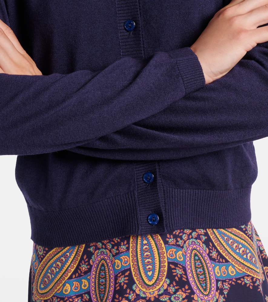 Embellished silk and cashmere cardigan