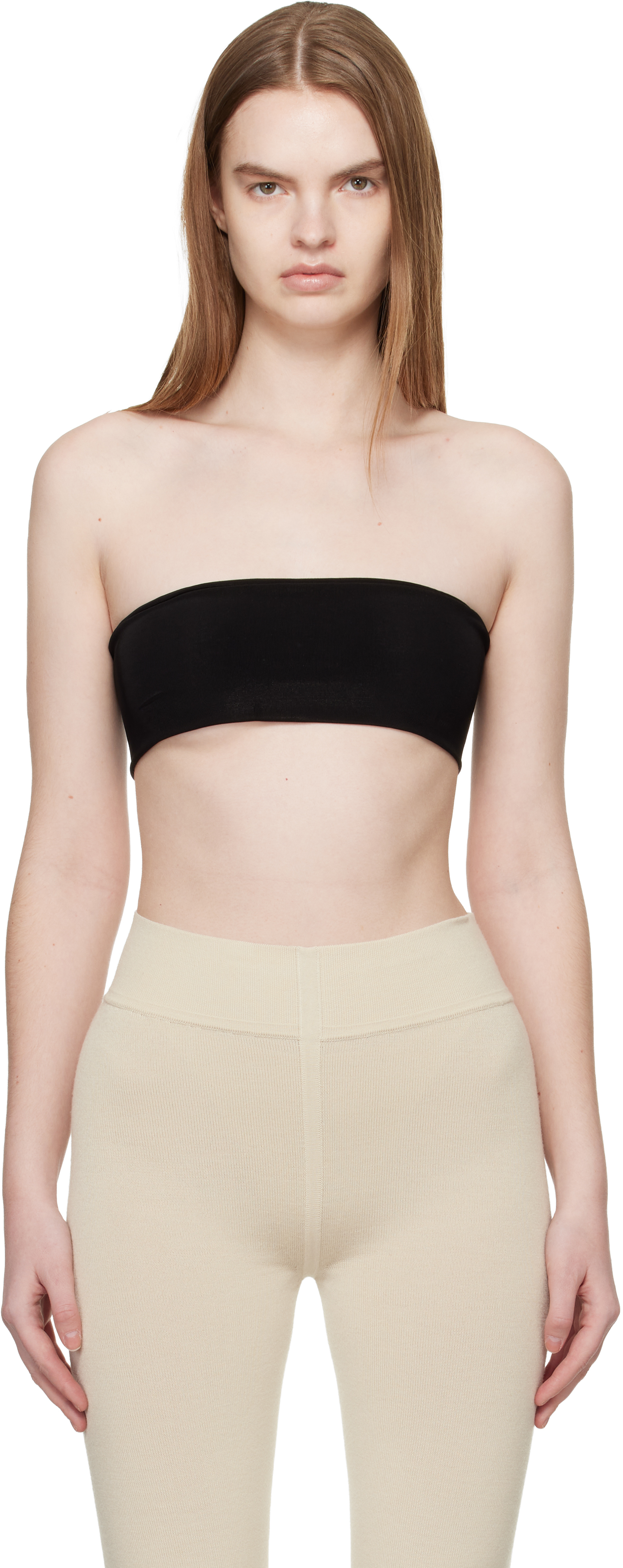 Black Temple Bandeau Tube Top