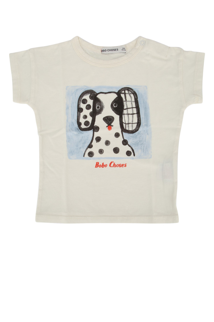 Babies Off White Printed T-shirt
