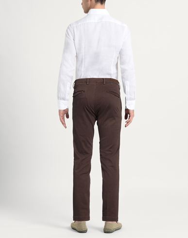 Man Pants Dark brown Size 31 Cotton, Elastane