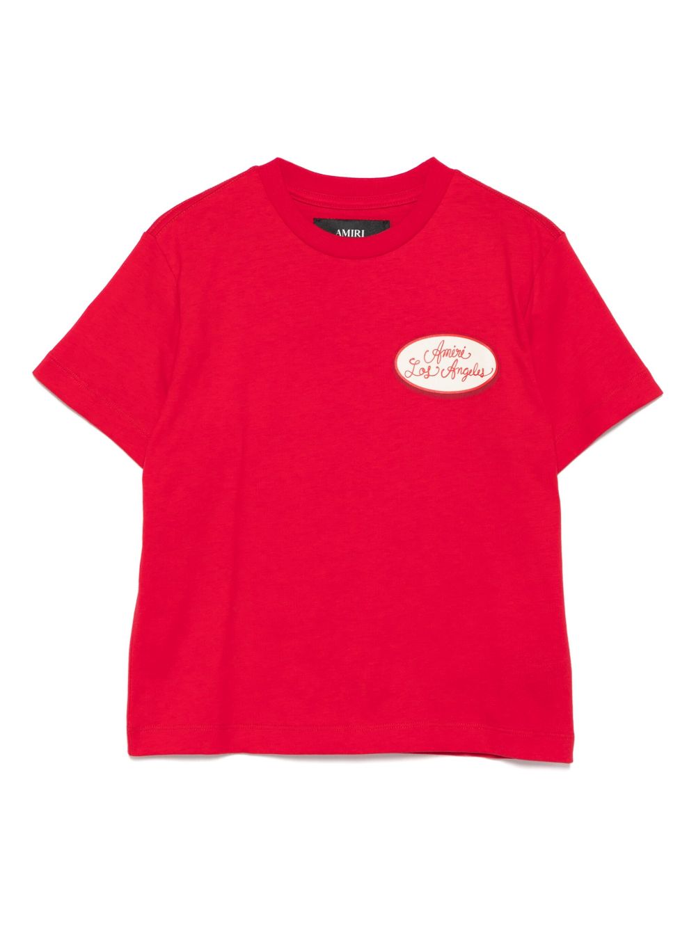 Logo-patch cotton T-shirt - Red