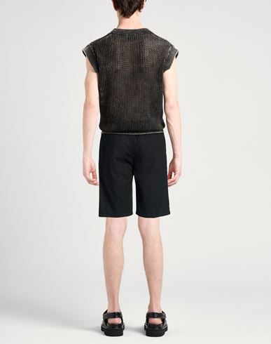 Man Shorts & Bermuda Shorts Black Size 34 Linen, Cotton
