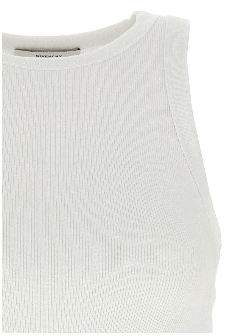 White Stretch Cotton Top