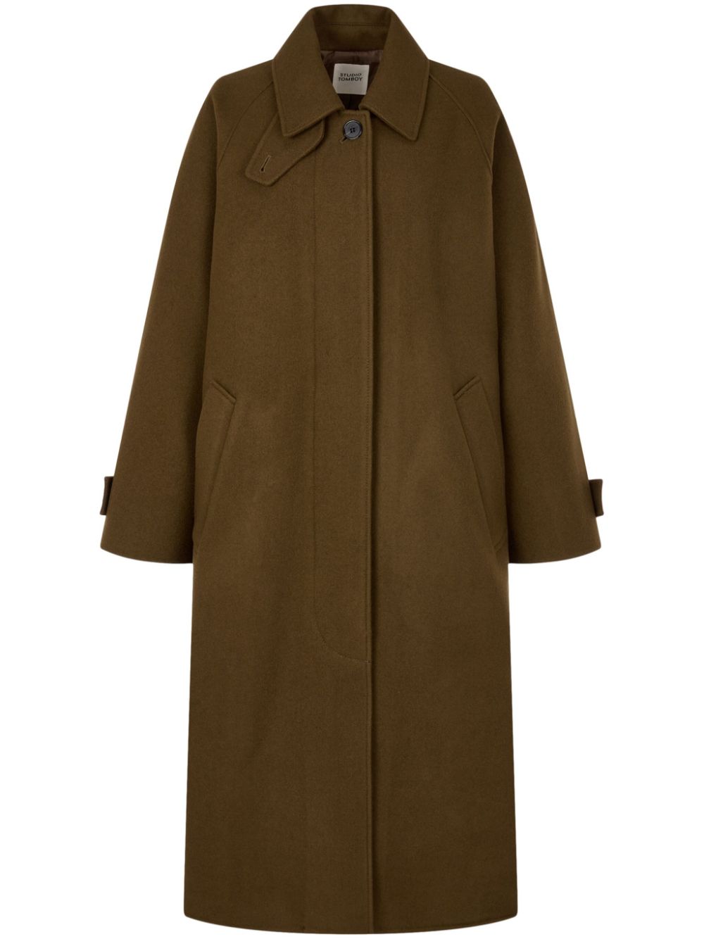 Single-breasted wool coat - Grey
