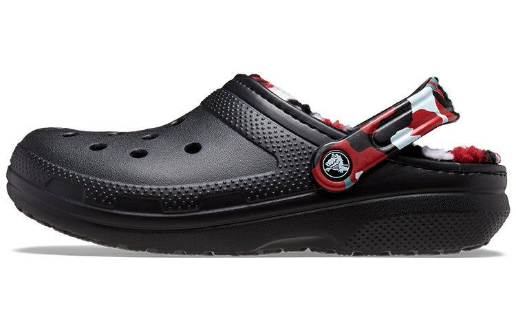 Classic Lined Camo Clog 'Black & Red'