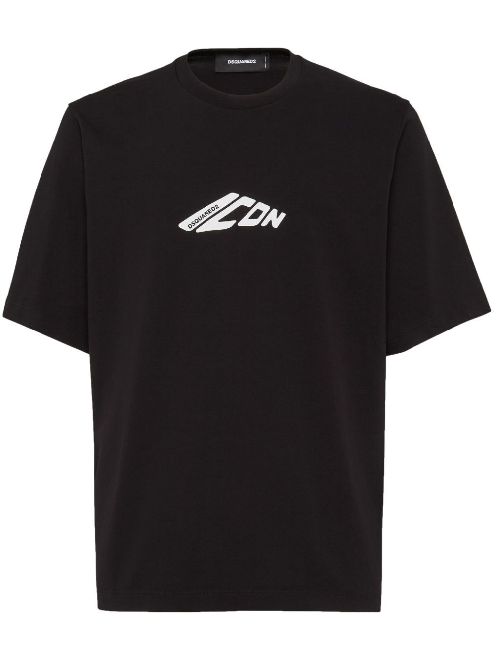 Graphic-print cotton T-shirt - Black