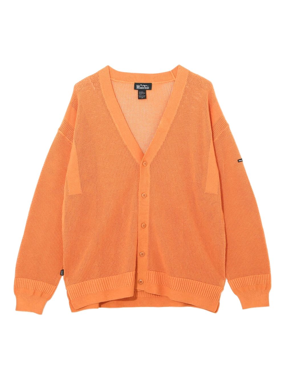 Hemp mesh cardigan - Orange