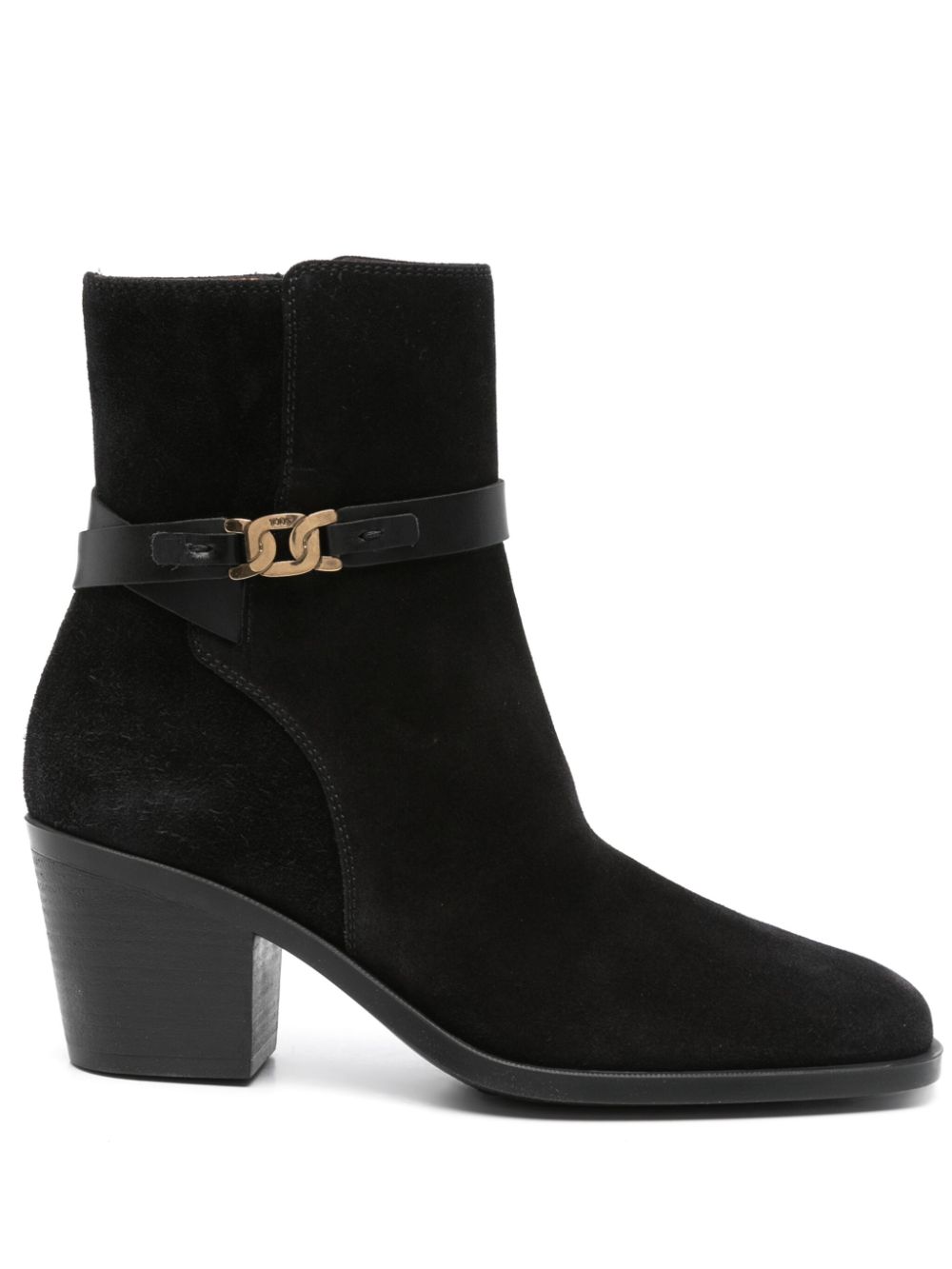 65mm logo-charm ankle boots - Black