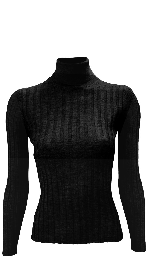 Black Turtleneck Pullover