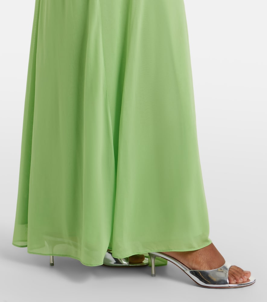 Ripple draped jersey gown