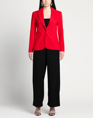 Woman Blazer Red Size 10 Viscose, Polyamide, Elastane