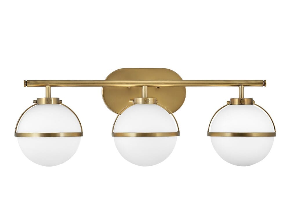 Hinkley Hollis 3-Light LED Bathroom Vanity Light in Heritage Brass - 5663HB