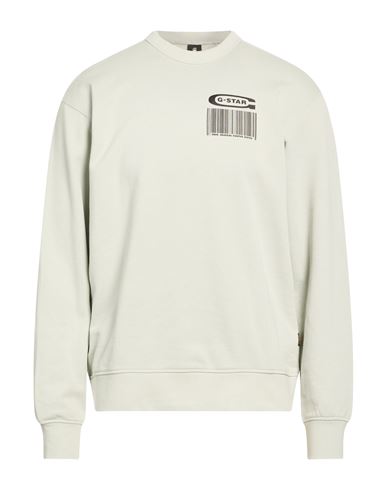 Man Sweatshirt Light green Size L Organic cotton, Elastane