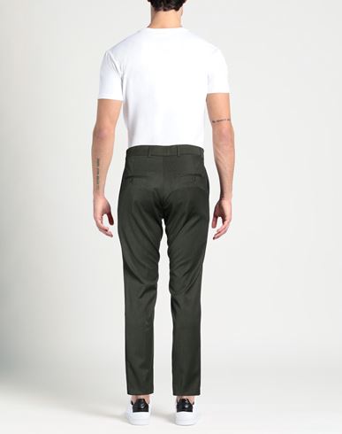 Roberto P Luxury Man Pants Dark green Size 35 Wool, Polyester, Elastane