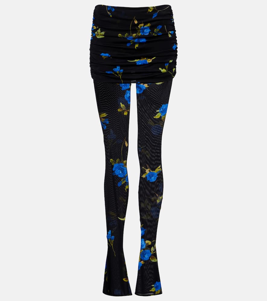 Floral jersey leggings