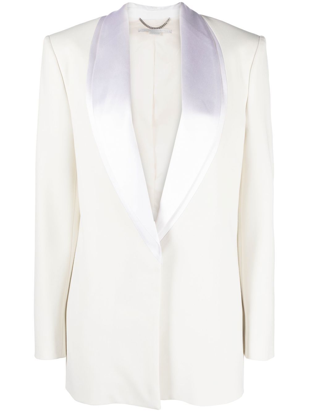 Single-breasted tuxedo jacket - Neutrals