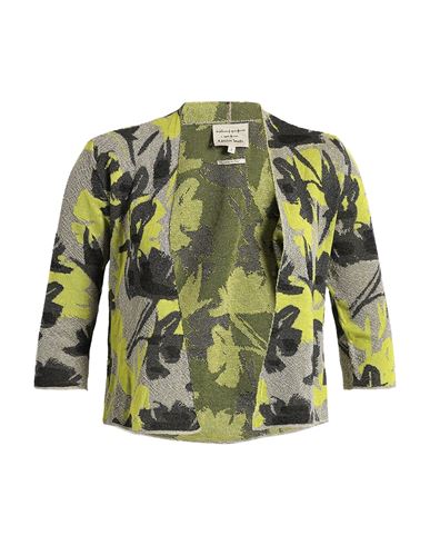 Woman Cardigan Lime green Size 0 Viscose, Metallic fiber, Cotton