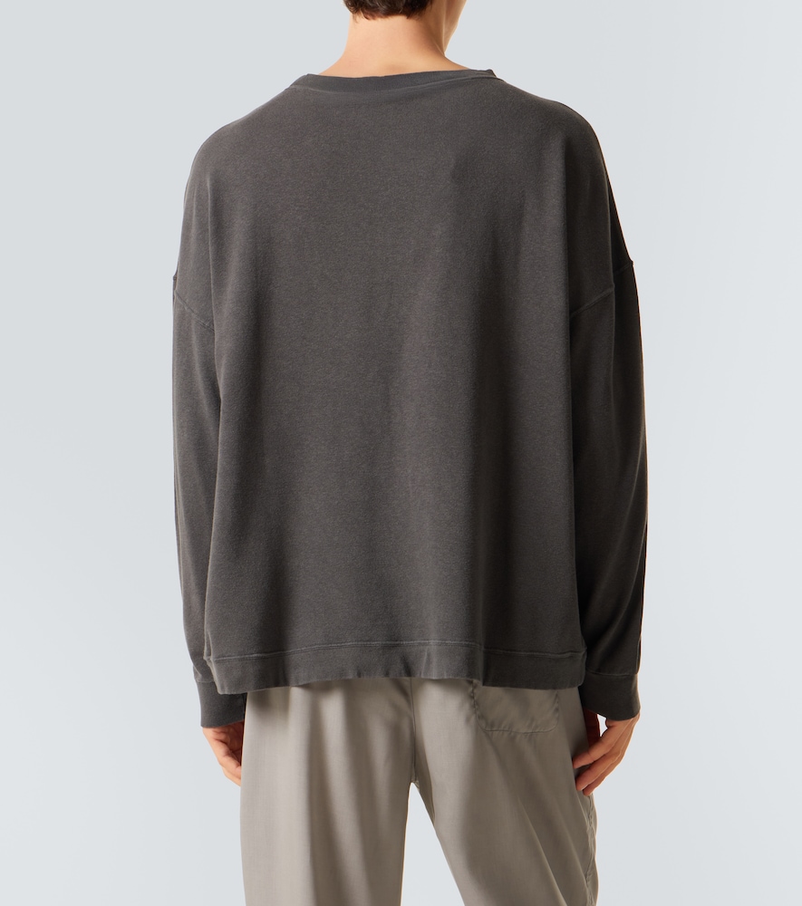 Slack cotton and linen-blend sweatshirt
