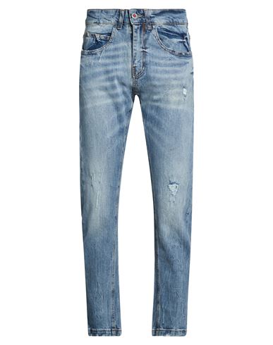 Man Jeans Blue Size 26 Cotton, Elastane