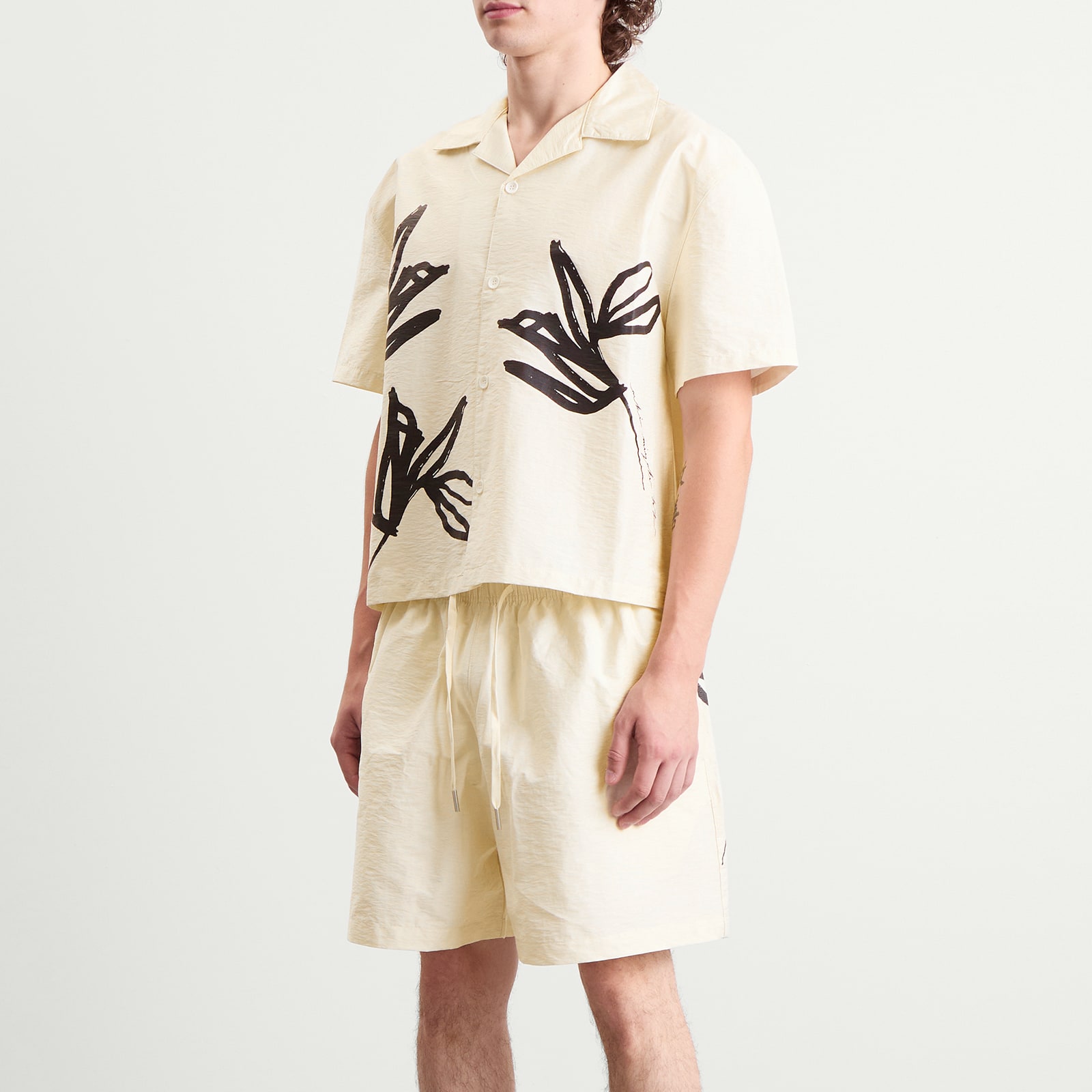 Men's Washed Ink Flower Vacation Shirt
