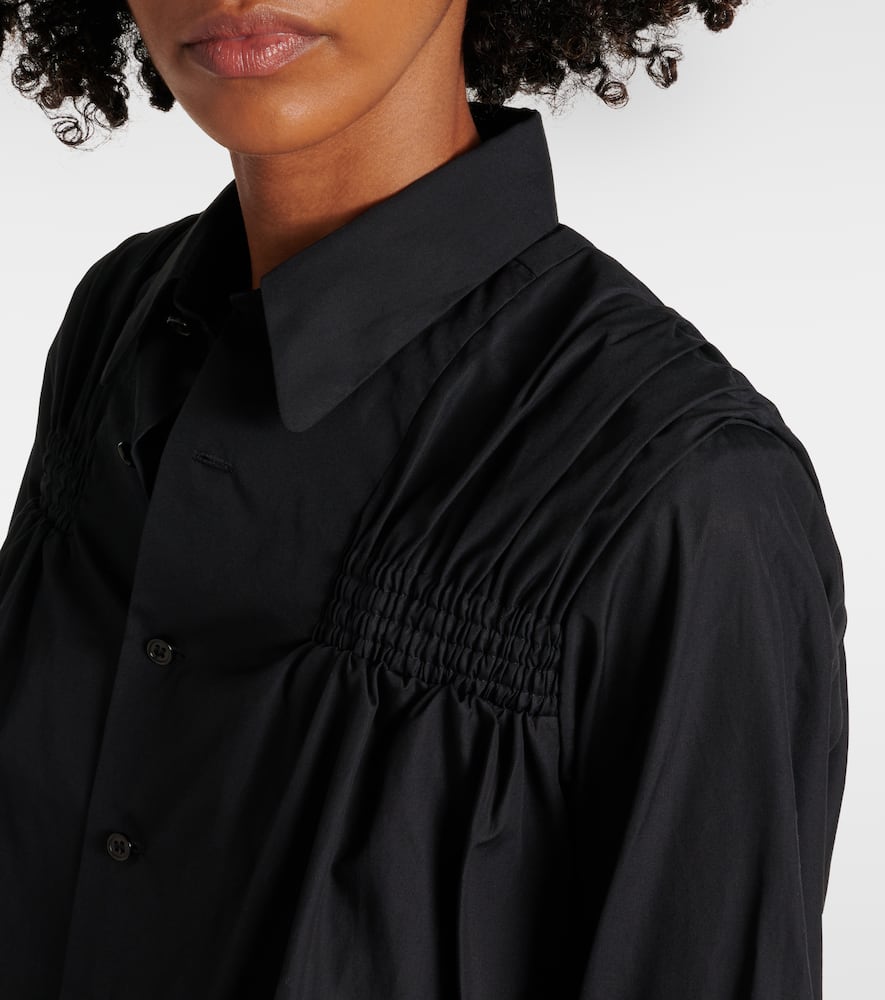 Shirred cotton shirt