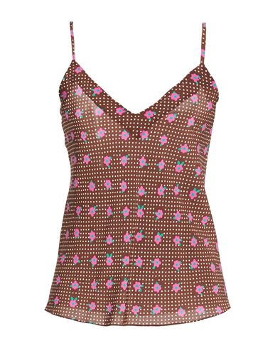 Woman Top Brown Size 0 Silk