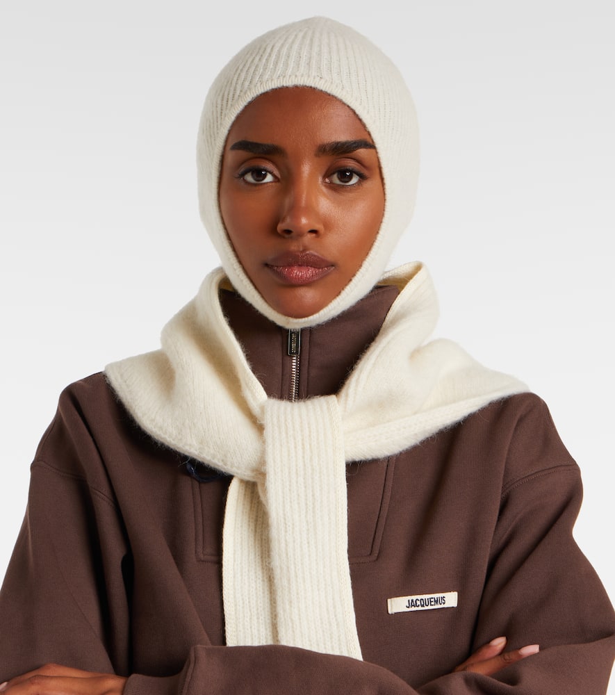Gros Grain alpaca-blend hood