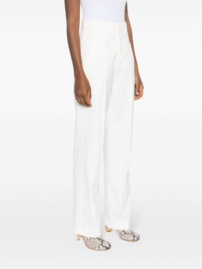 Staya Pants In White Cotton