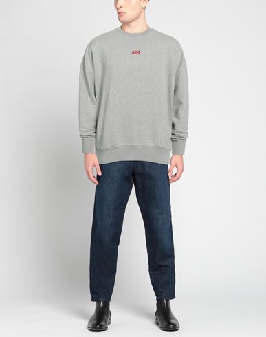 Man Sweatshirt Light grey Size M Cotton