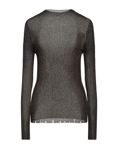 Woman Turtleneck Chocolate brown Size XS Viscose, Metallic fiber, Polyamide