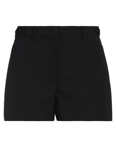 Woman Shorts & Bermuda Shorts Black Size 6 Polyester, Virgin Wool
